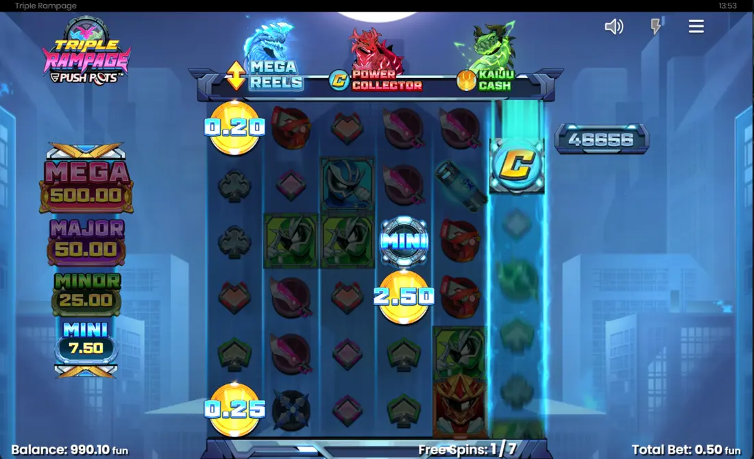 Triple Rampage Free Spins